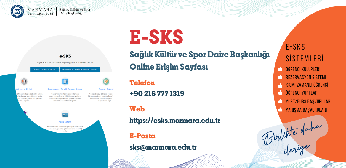 Daire başkanlığımı bünyesinde bulunan e-sks online erişim web sayfası