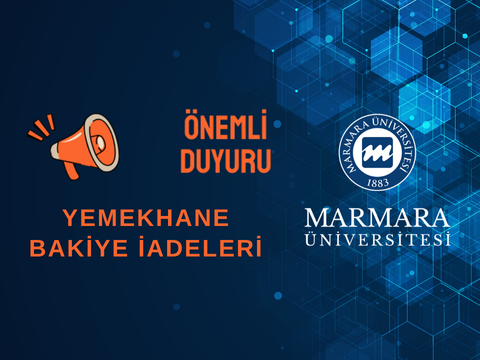 Yemekhane Bakiye İadelerine ilişkin duyuru