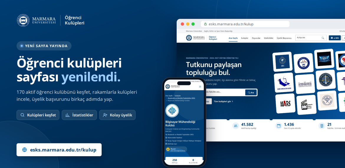 Öğrenci Kulüpleri Sayfası Yenilendi